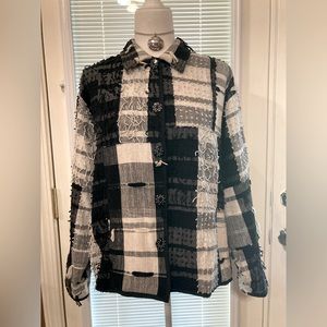 Black and white vintage boho jacket